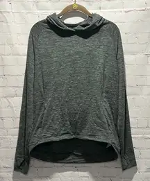 Asics Women's Charcoal Lightweight Hooded Athletic Sweatshirt Woman’s L