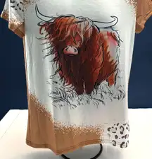 Bull Cow Face On the Farm T-Shirt Size Medium