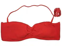 J. Crew Scrunchie sweetheart bikini top in‎ vivid flame XXL NWT