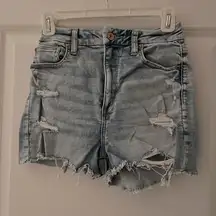 Pacsun Mom Shorts Womens 25 High Rise Cuffed Hem 90s Rolled Denim 100% Cotton