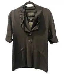 Classiques Entier Atelier NWT Wool Silk Size Medium Sweater Shirt Black $178