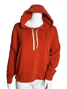 Madewell Shirt Womens Small Burnt Orange Sunny‎ Hoodie Sweatshirt Cropped Casual