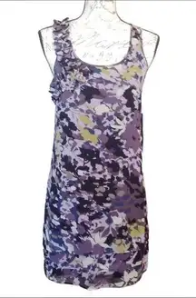 Kensie Dress Crepe Chiffon Ruffle Floral Summer Sheath Dress NWT