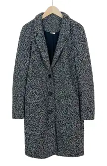 Jacqueline De Yong Gray & Black Marled Knit Button Front Coat Size XS