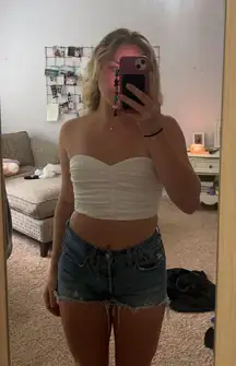 Dissh White Bandeau Top