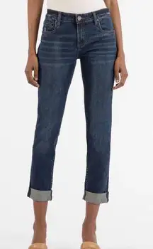 Kut From The Kloth Kut From The Cloth Catherine Mid Rise Boyfriend Jeans in Medium Wash, Size 16