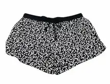 Sequin Hearts Triangle Shapes Shorts Black White Size 11