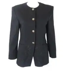 Black Max Mara Virgin Wool Blazer