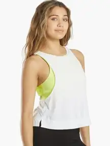 Free People FP Movement Rise To Run Cami White Yellow XS