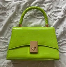 Vibrant Green Quilted Handbag