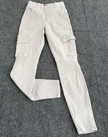 Spanx Stretch Twill Ankle Cargo Pant High Waist Desert Dune 20311R Sz Small