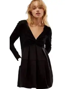 Free People  Vida Mini Dress Black Size Small