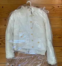 Juicy Couture Pam Gela Down Puffer Jacket Coat White Women's Medium