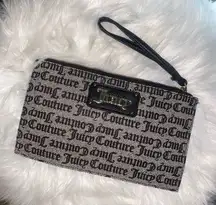 Juicy Couture Black and Gray Wristlet