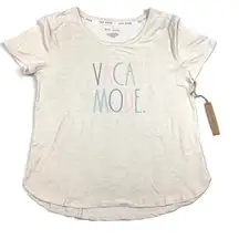 Rae Dunn Short Sleeve PJ Pajama Sleep Shirt VACAY MODE New!