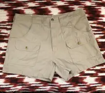 Vintage Khaki Hiking Bermuda Cargo Explorer Adventure Shorts #Dora #Boho