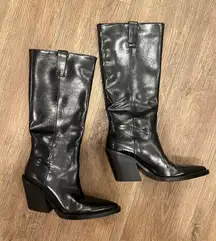 ZARA Knee-High Boots Black