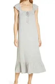 Nordstrom Women's Moonlight Eco Ruffle Nightgown Gray Heather S NWOT