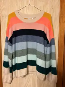 Multicolored soft and cozy sweater