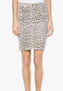 Stone Leopard Soho Zip Stiletto Pencil Skirt Mob Wife