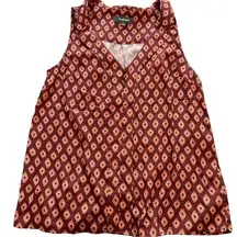 Modcloth Maroon Sleeveless Blouse Sz Large #1726