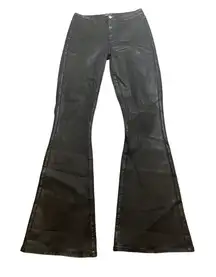 7 For All Mankind Womens High Rise Coated Slim Bootcut Jeans Black 29 Grunge Emo