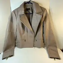 A.N.A Moto Jacket Taupe. Faux leather size Small