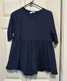 Womens navy blue medium top