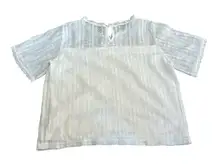 Glacier Women’s Off White Lace Short Sleeve Top