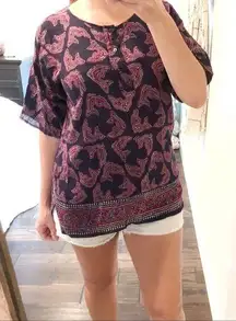 Medium boho coastal summer blouse