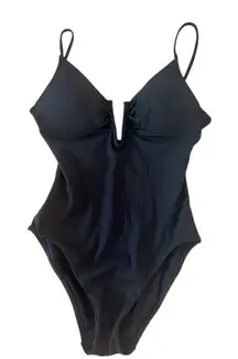 Bar III Deep V Ribbed Swimsuit