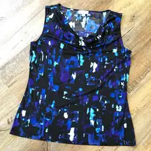 Tahari  Black and royal blue tank size Medium