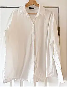 White Fox  Boutique Cotton Button Down Long Sleeve Women's L/XL NWOT