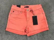 Dear John American Classic Women's Coral Cuffed Jean Shorts Size 25 NWT Stretchy