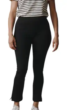 NWOT American Giant Black Ponte Kick Flare Pants Black Pull On Women’s Size 6