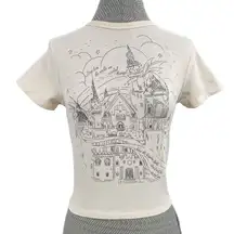 Taylor Swift Speak Now Babydoll Tee Kingdom Lights Castle Dragons Cream Size XS