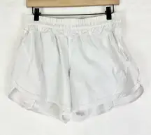 Lululemon Track That Short Size 10 White 5" Liner Swift Ultra Athletic Drawcord