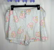 Disney women’s Winnie the Pooh light blue drawstring pajama‎ shorts 100% cotton