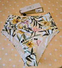 PatBO NWT Jasmine High Waisy Circle Sash bikini bottom M