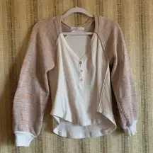 We The Free Free People Top Women Long Sleeve Shirt Size Small Multi Colored