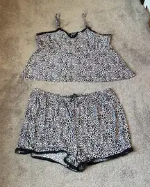 Rene Rofe Leopard Cami & Shorts Pajama Set SIZE 2X