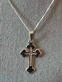 Beautiful Sterling silver cross on a sterling chain. Many chain sizes availablel