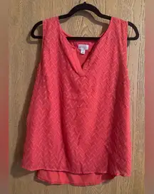 Women’s Market Spruce Sleeveless Lined Blouse Orange Size XL Tank Top