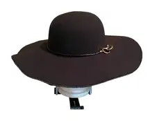 Mudpie Women's Vale Wide Brim Link Hat‎ Black Size OSFM Western