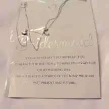 Bridesmaid necklace.