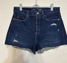 Old Navy Sky Hi A-Line Higher High-Rise jean shorts size 10