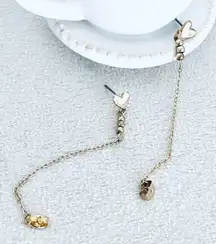 Heart + chain earrings