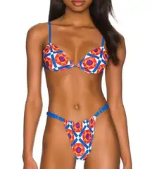 WeWoreWhat Women’s Adjustable Ruched Mosaic‎ Bikini Bottom