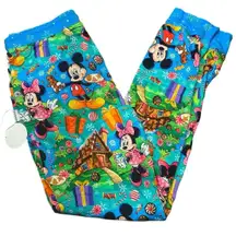 NWT Bad & Bamboojee Disney Christmas Joggers Mickey Minnie Gingerbread Sz. Small