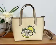 NWT COACH CITY MINI TOTE‎ BAG WITH LEMON PRINT